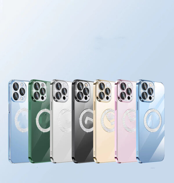 Electroplating Soft Diamond Ring Phone Case Drill Leakage Standard Mobile Phone Case Lens Film - Image 6