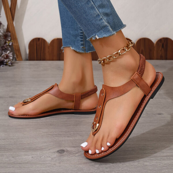 Summer New Foreign Trade Plus Size Flip-Toe Comfortable Outdoor Elastic Strap Sandals - Image 8