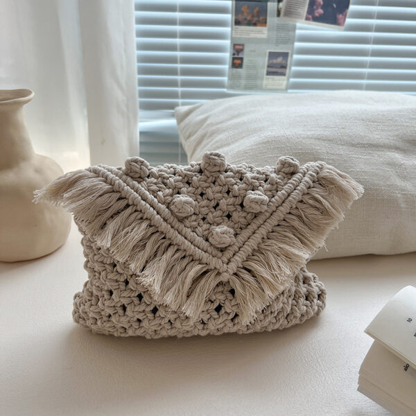Doudou Crossbody Cotton Thread Woven Bag Women - Image 7