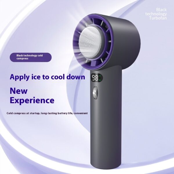 Portable Handheld Turbo Fan Cooling Semiconductor Refrigeration 3000mAh Battery Wind Speeds Adjustable Mini Personal Fan - Image 9