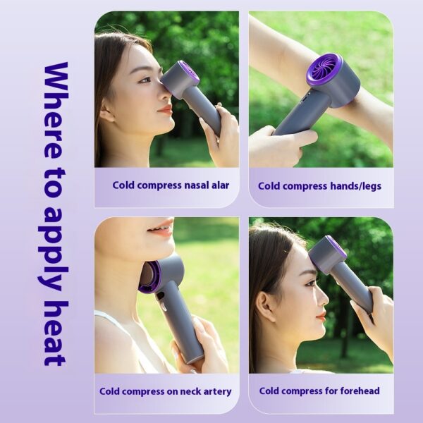 Portable Handheld Turbo Fan Cooling Semiconductor Refrigeration 3000mAh Battery Wind Speeds Adjustable Mini Personal Fan - Image 7