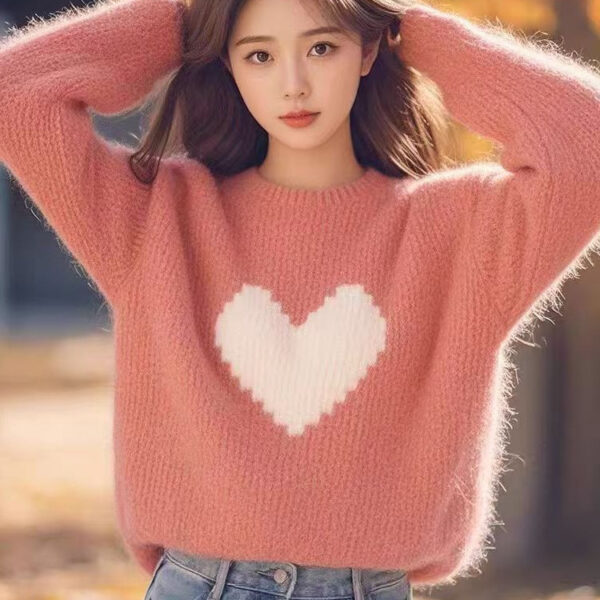 Thick Loose Long Sleeves Knitwear - Image 7