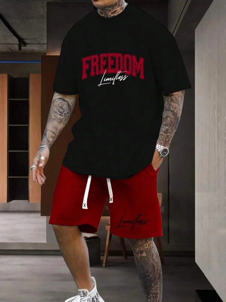 Personality Male Letter 3D Printing Suit - Image 6