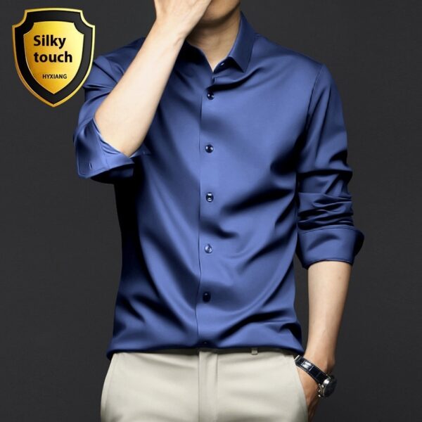 Long Sleeve Shirt Men's Anti-wrinkle Non-ironing Business Clothing Shirt - Image 5