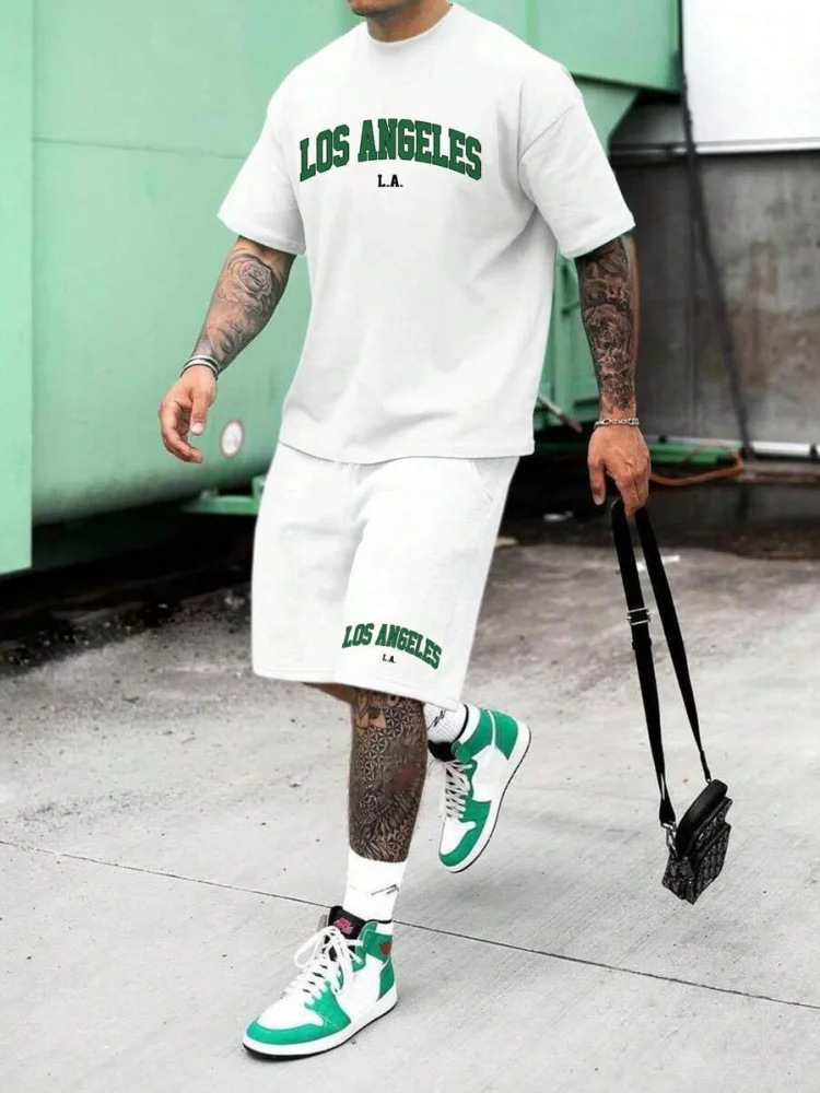 Personality Male Letter 3D Printing Suit - Image 8