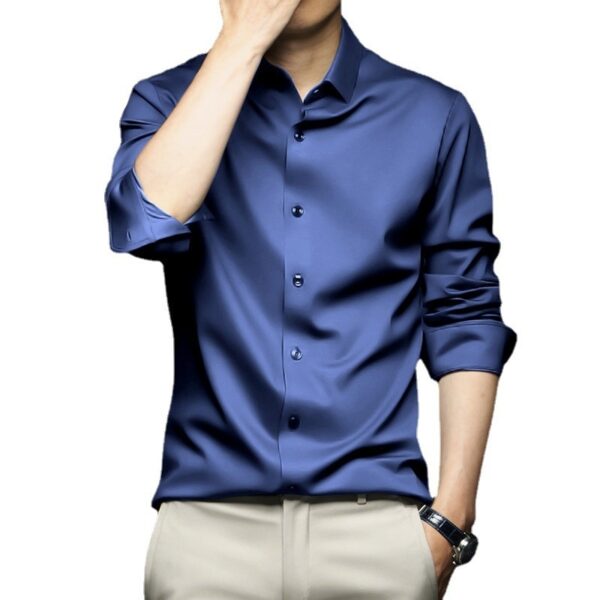 Long Sleeve Shirt Men's Anti-wrinkle Non-ironing Business Clothing Shirt - Image 6