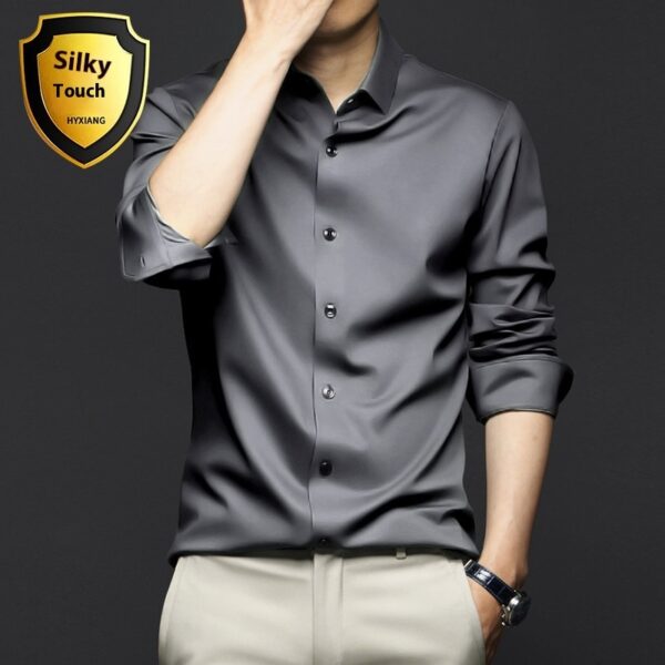 Long Sleeve Shirt Men's Anti-wrinkle Non-ironing Business Clothing Shirt - Image 9