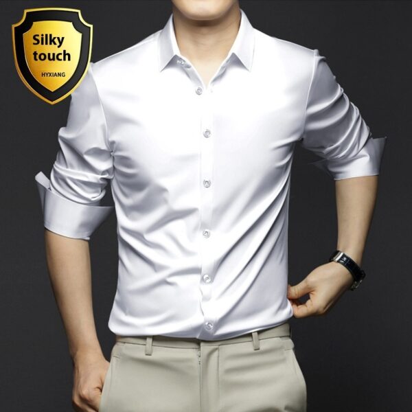 Long Sleeve Shirt Men's Anti-wrinkle Non-ironing Business Clothing Shirt - Image 10