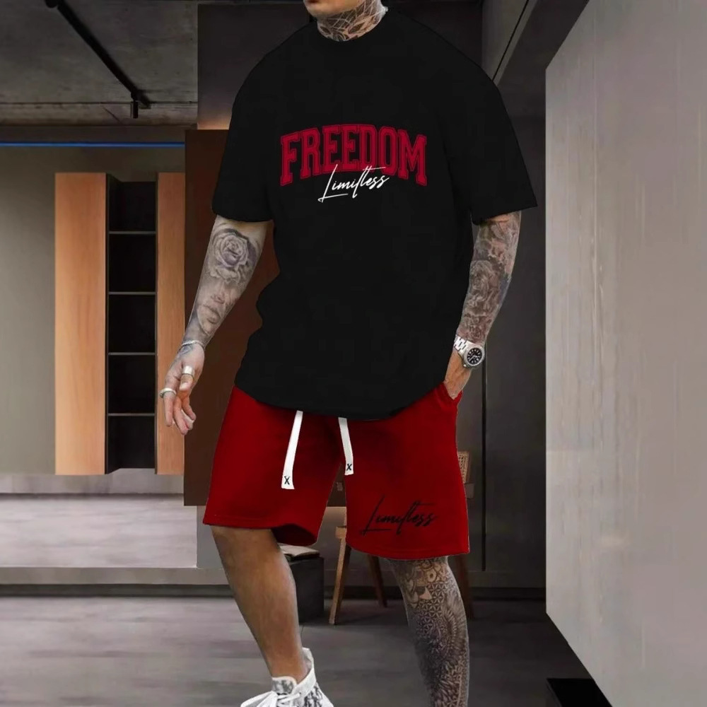 Personality Male Letter 3D Printing Suit - Image 4