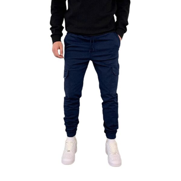 Dimensional Patch Pocket Overalls Lace Elastic Sports Baggy Pants Leisure - Image 4