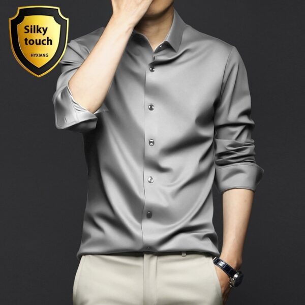 Long Sleeve Shirt Men's Anti-wrinkle Non-ironing Business Clothing Shirt - Image 8