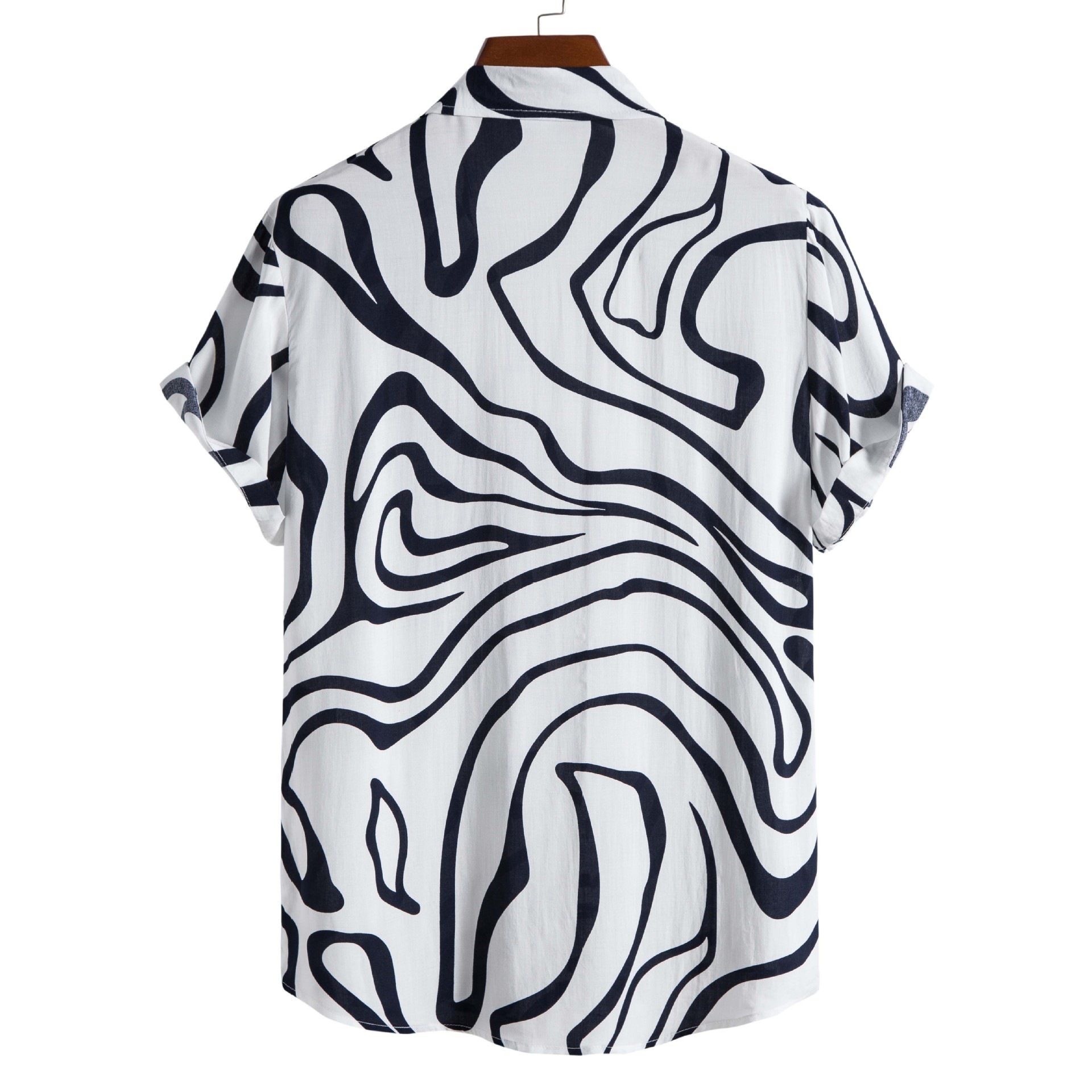 Summer New Plus Size Men's Casual Fashion Short Sleeve Shirt - Image 4