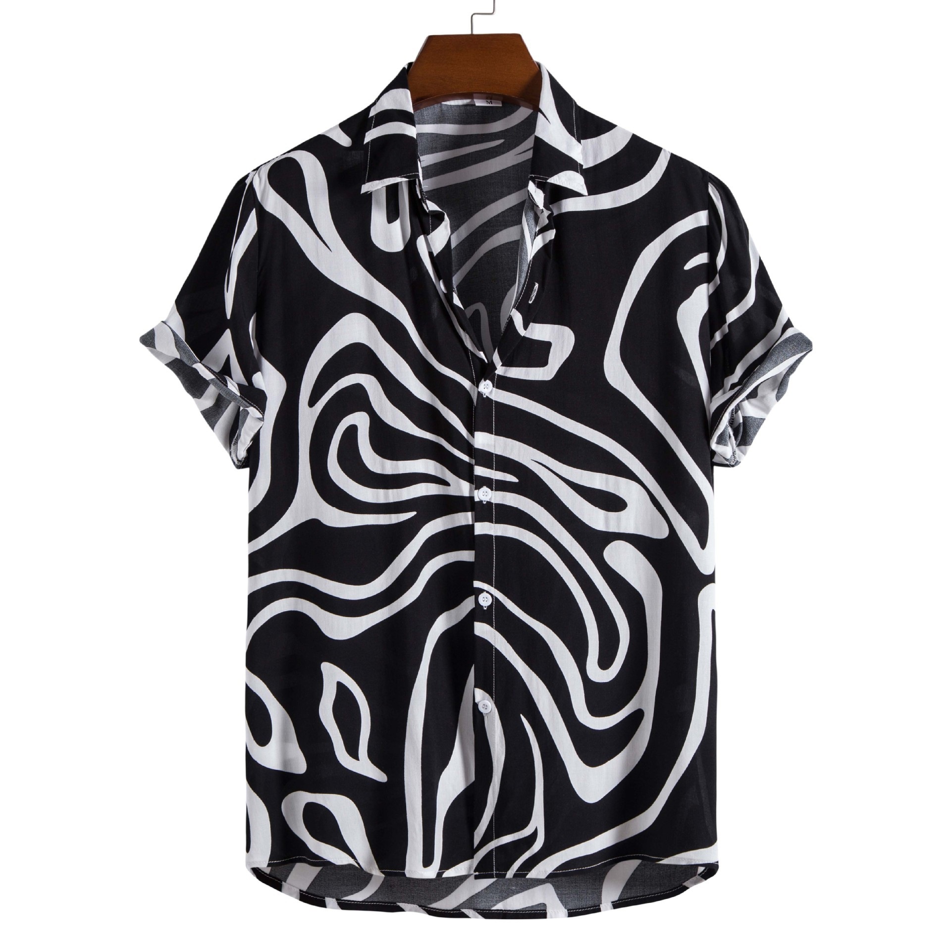 Summer New Plus Size Men's Casual Fashion Short Sleeve Shirt - Image 8