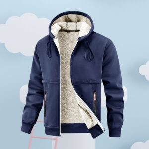 Mens Thickened Winter Outdoor Lambswool Jacket