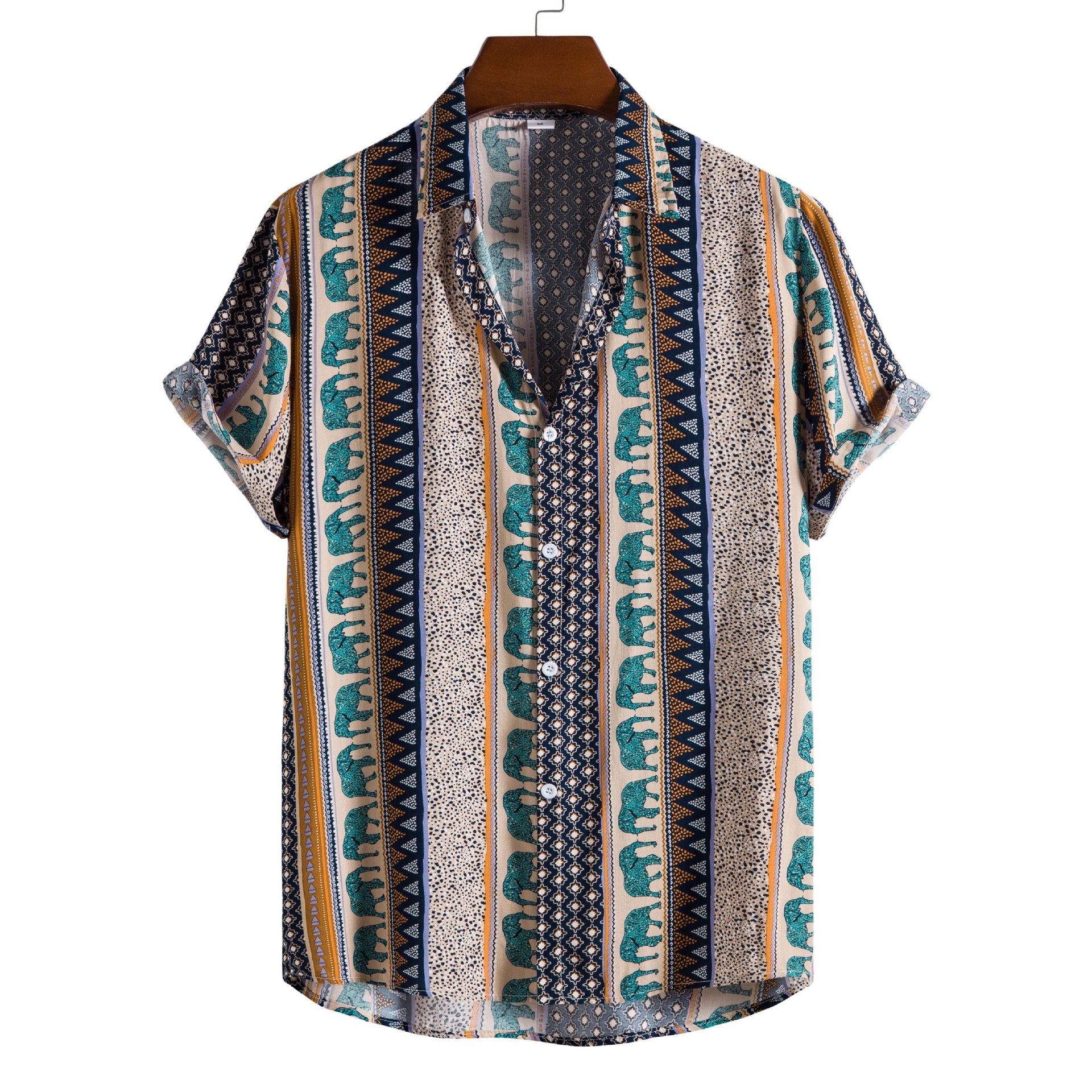 Men's Fashion Printed Short-sleeved Shirt - Image 4